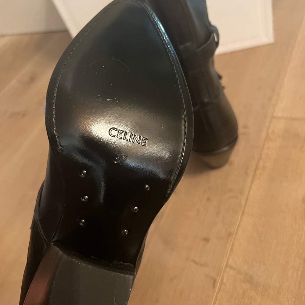 Celine Berlin leather buckled booties size 37 - Picture 5 of 5